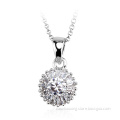 OUXI Manufacture Fashion Jewellery 18K White Gold Zircon Necklace